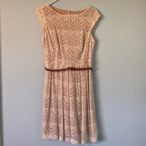 Overlay dress with belt